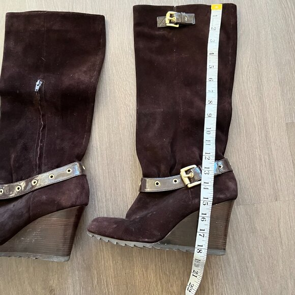 Michael Kors Brown Suede Slouchy Boots - Picture 9 of 10